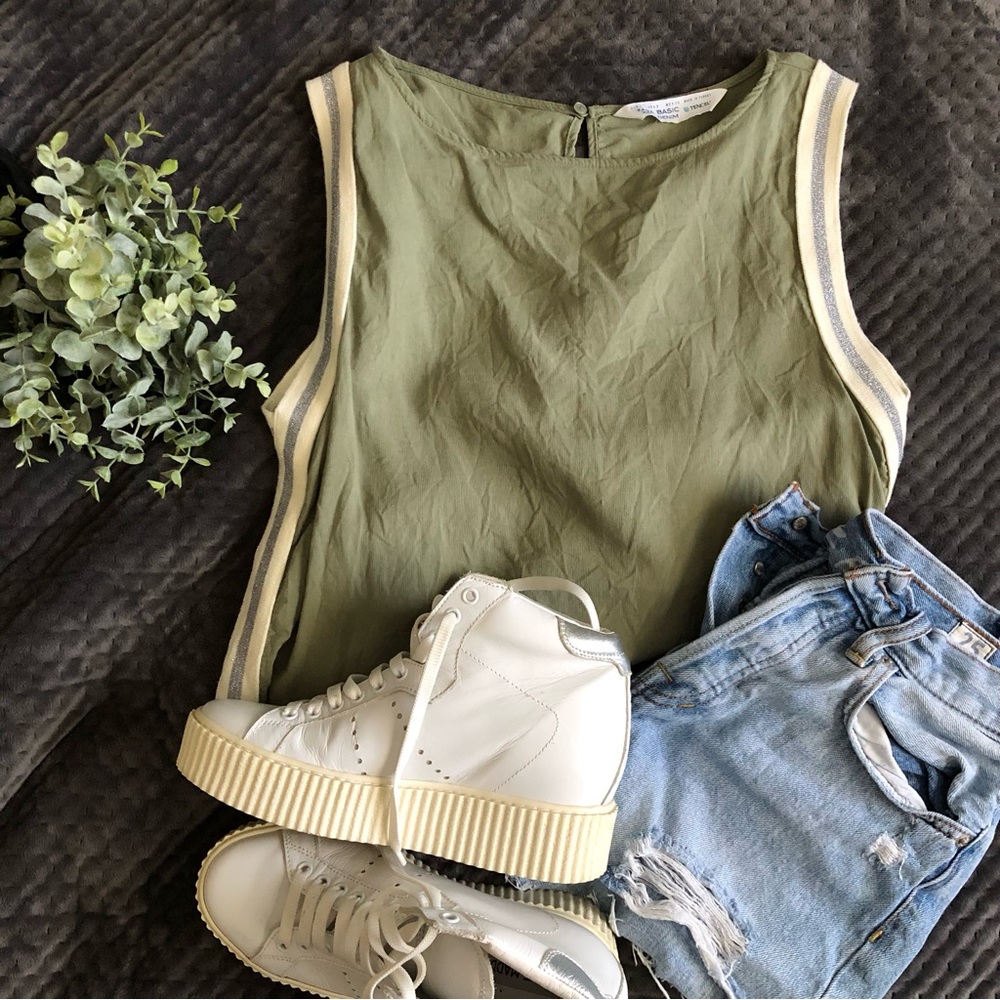 Zara Olive Green Tank